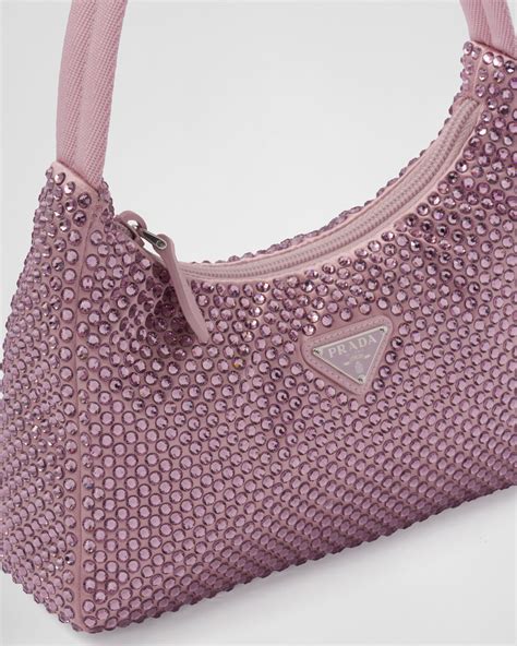 prada 're edition crystal bag|prada crystal embellished bag.